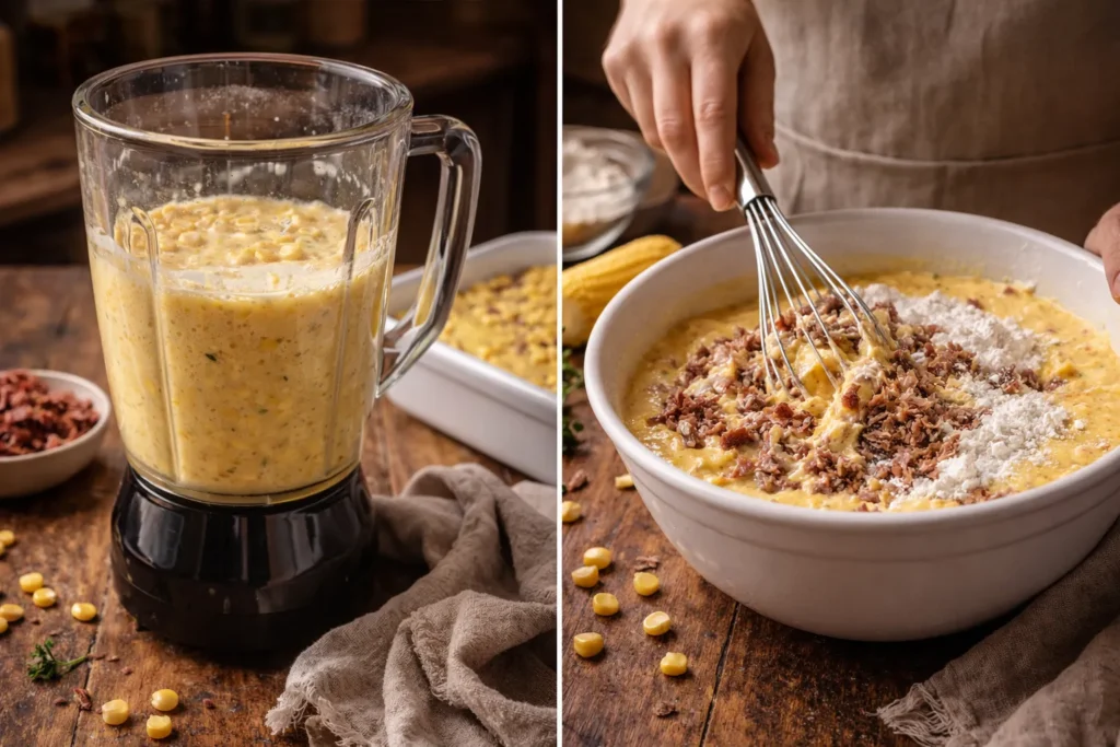 preparo da massa da torta de milho no liquidificador
