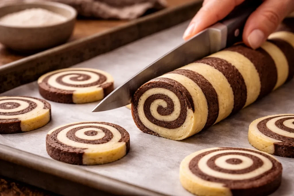 textura dos biscoitos preto e branco