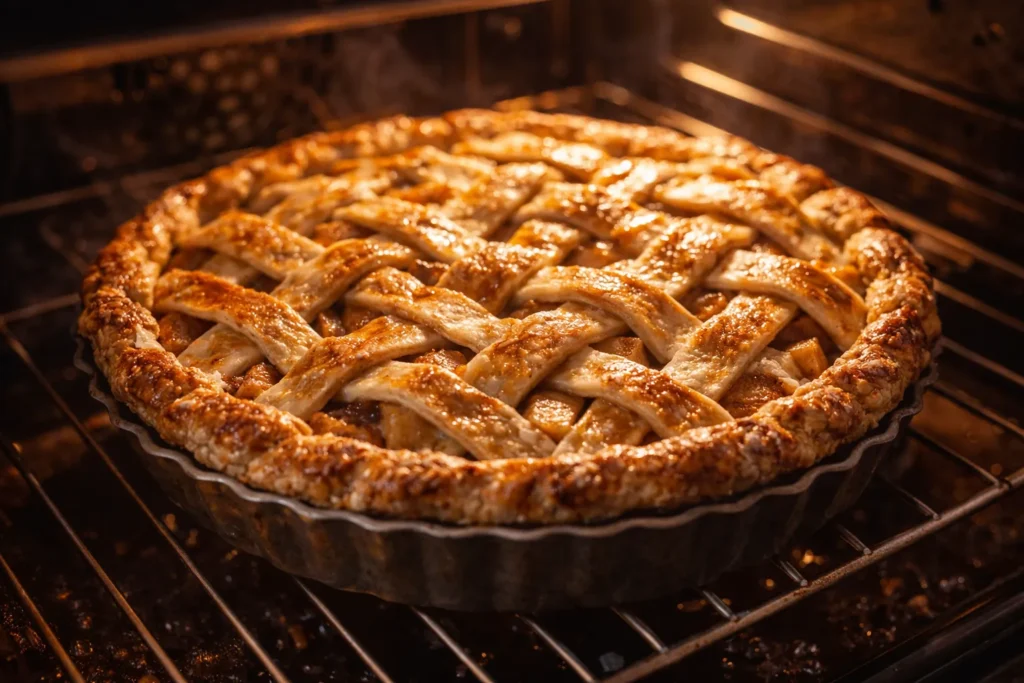 textura do recheio de maçã com canela