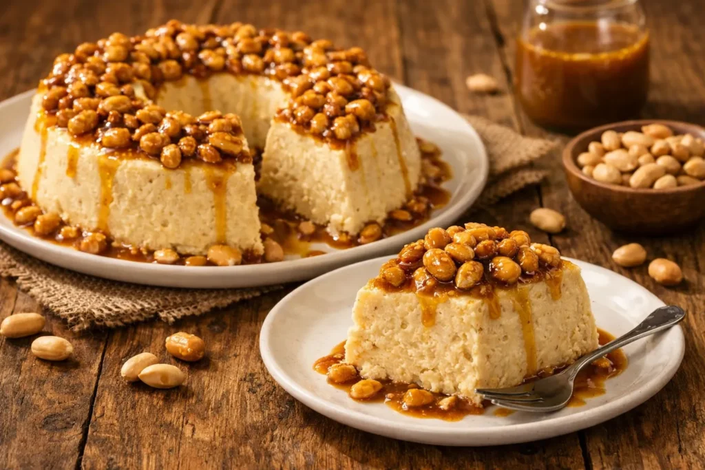 pudim crocante de amendoim