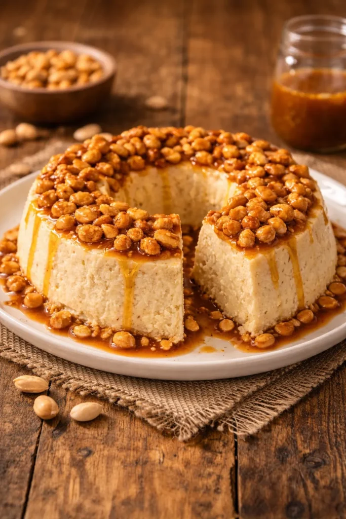 pudim de amendoim com crocante