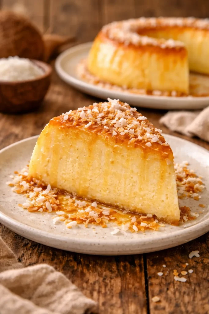 pudim de coco cremoso fácil
