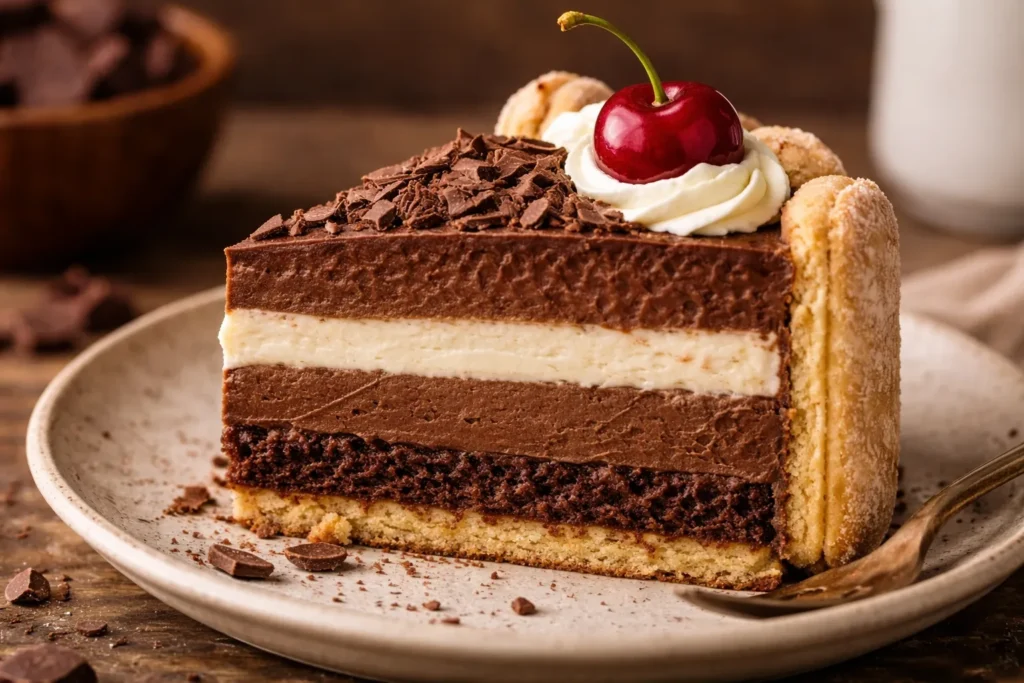 textura do pavê de morango