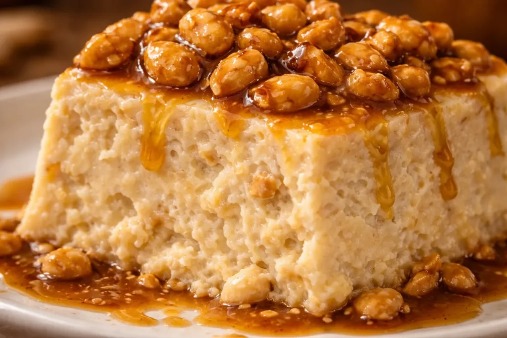 textura do pudim de amendoim