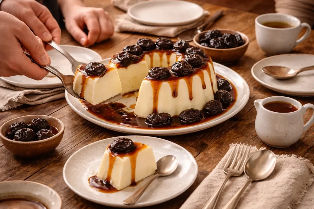 manjar servido em mesa de família