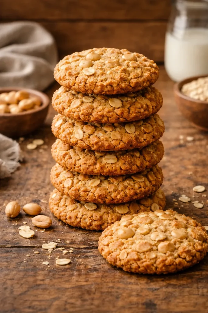 biscoito de aveia com amendoim crocante