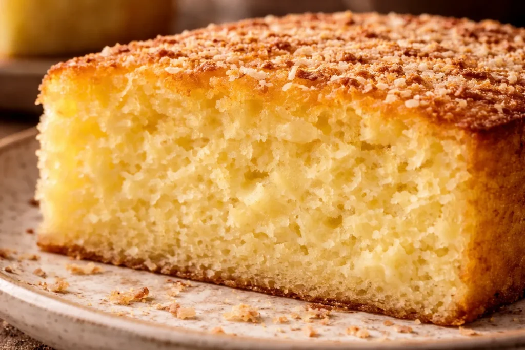 textura do bolo de fubá cremoso