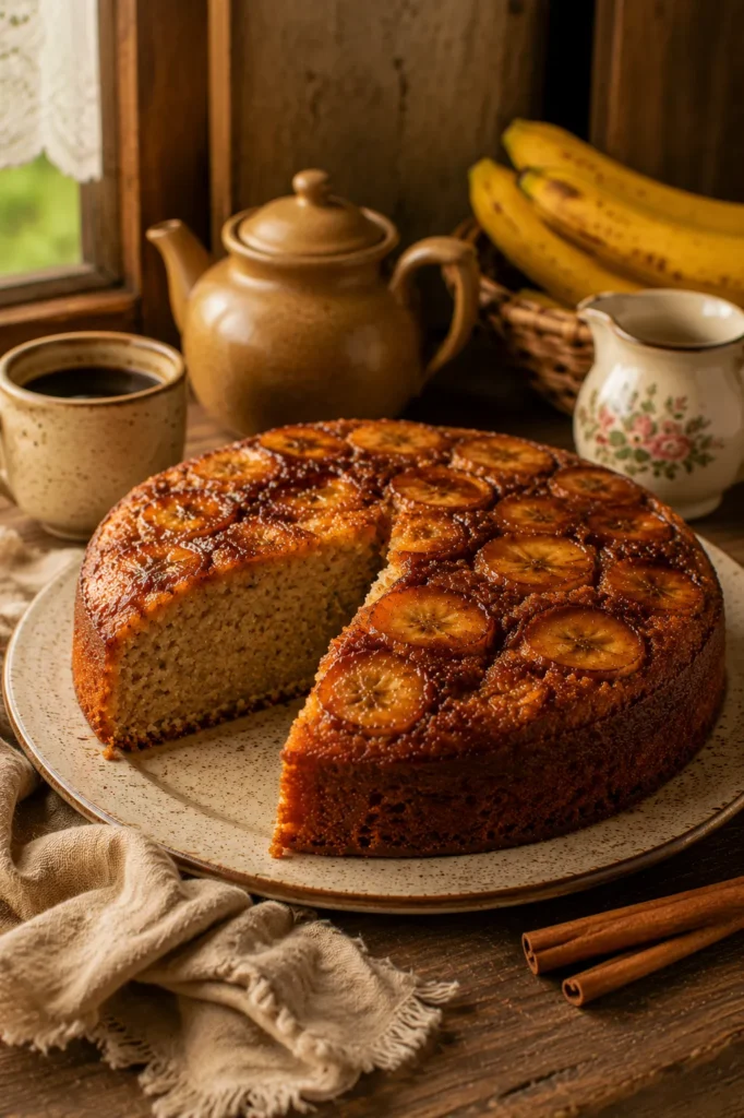 bolo de banana fatiado