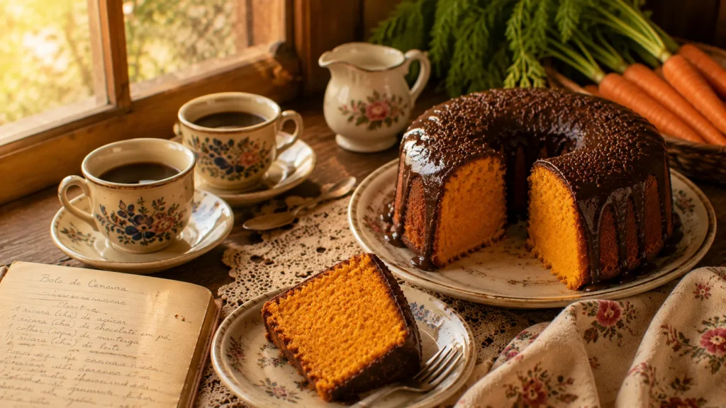 : café da tarde com bolo de cenoura com canela: café da tarde com bolo de cenoura com canela