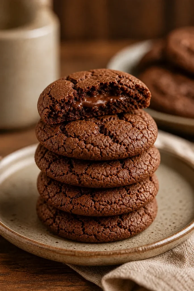 cookies de chocolate com amido de milho