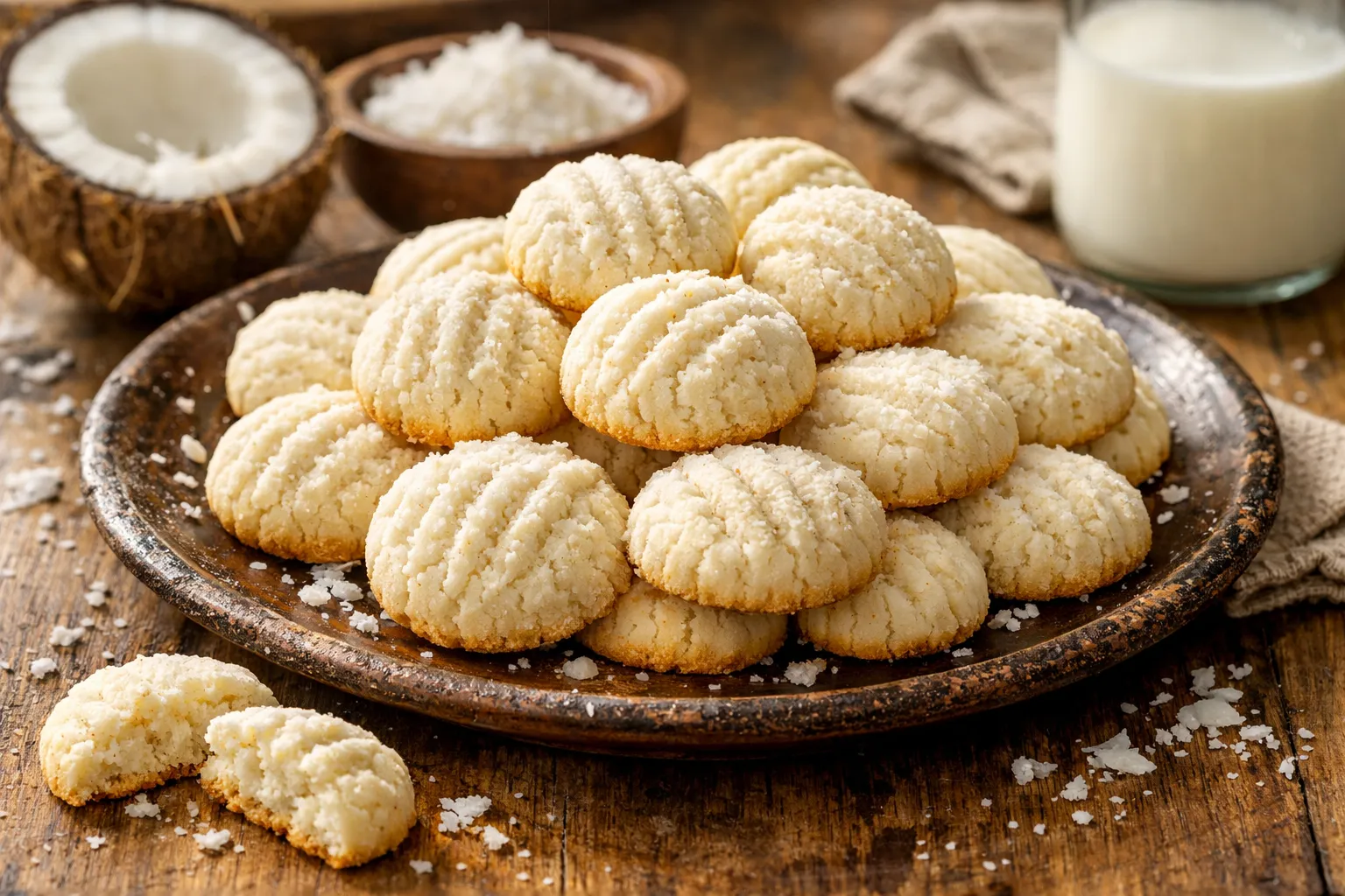 sequilhos de coco que derretem na boca