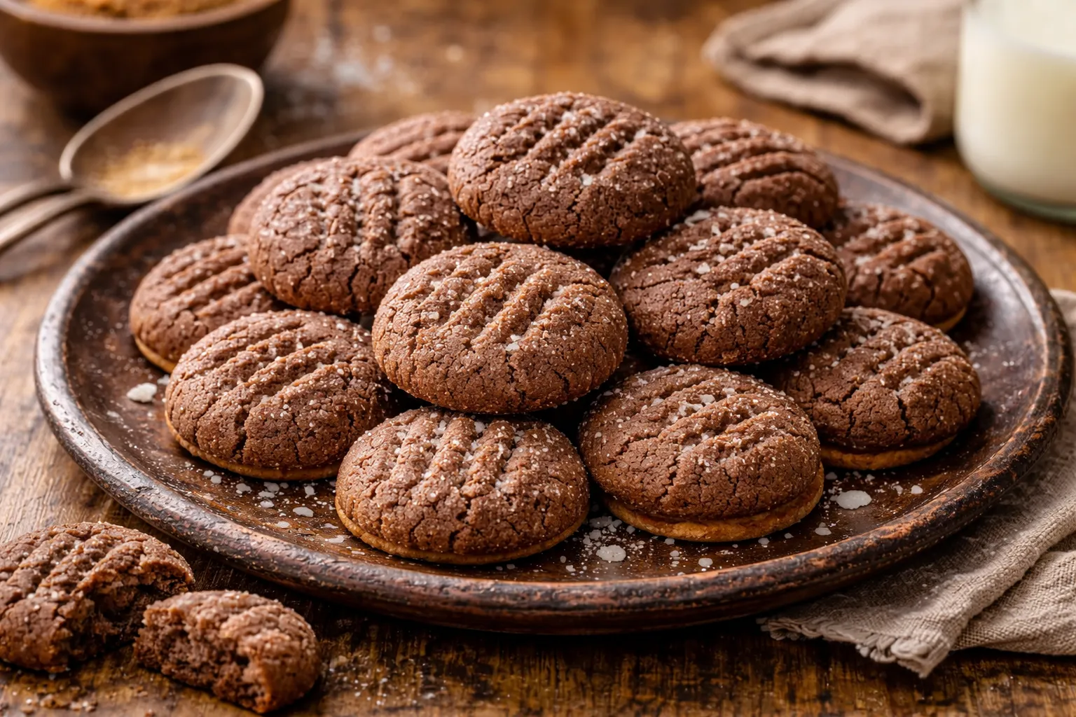 biscoito de chocolate que derrete na boca