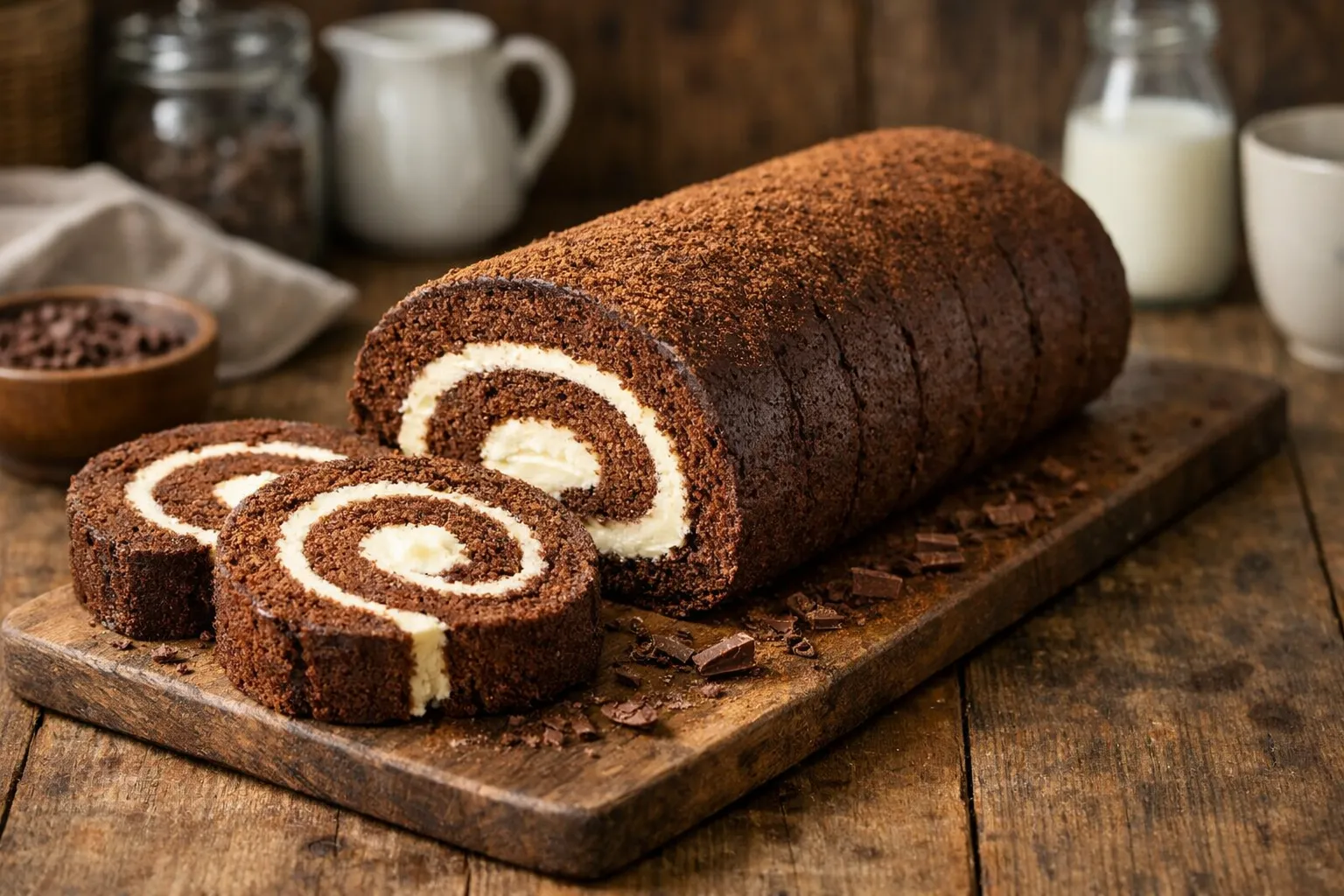 rocambole de chocolate