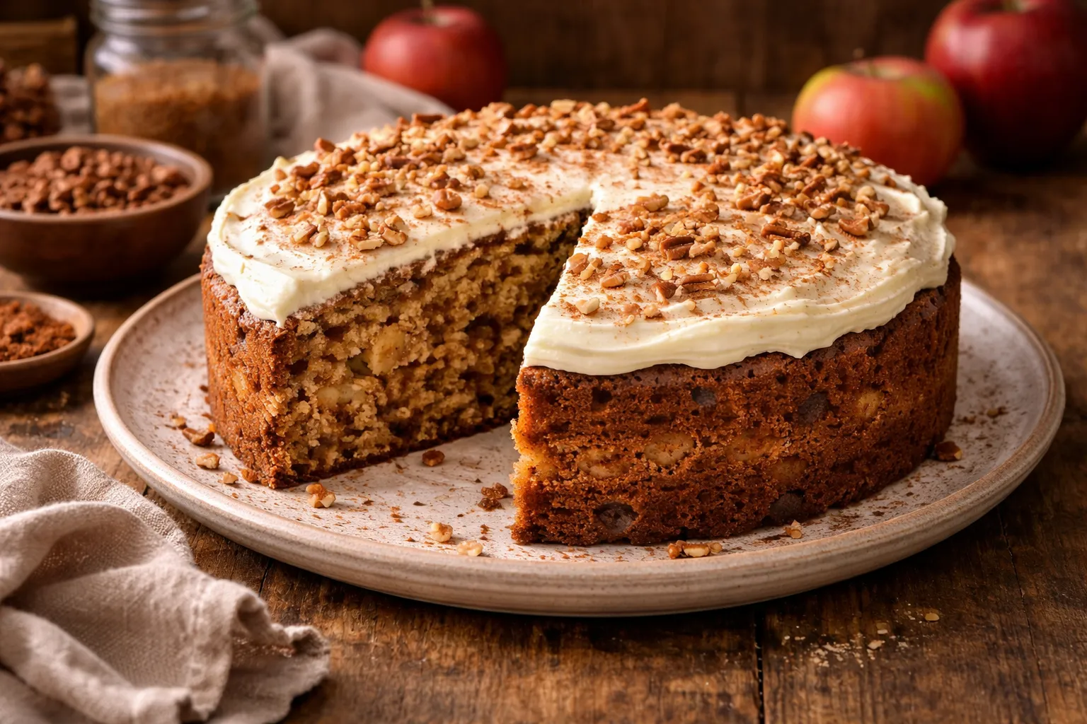 bolo de maçã com especiarias