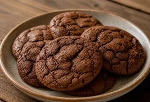 Cookies de chocolate caseiros com textura macia